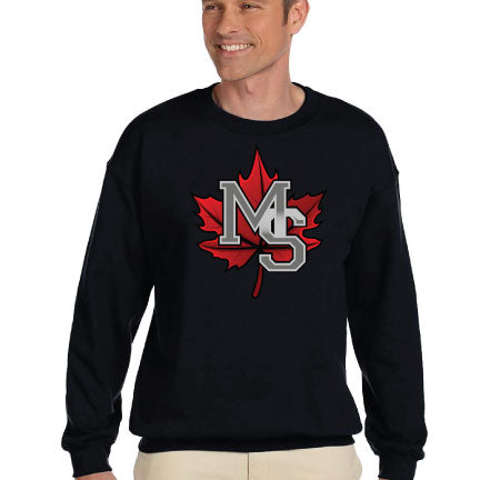 Maple Shade Crewneck Sweatshirt - Black w/ Name & Number