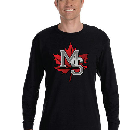 Maple Shade Long Sleeve Tee - Black w/ Name & Number