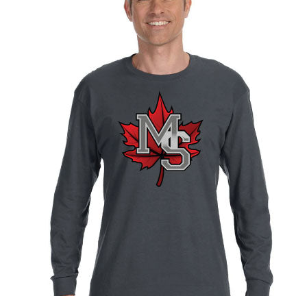 Maple Shade Long Sleeve Tee - Charcoal